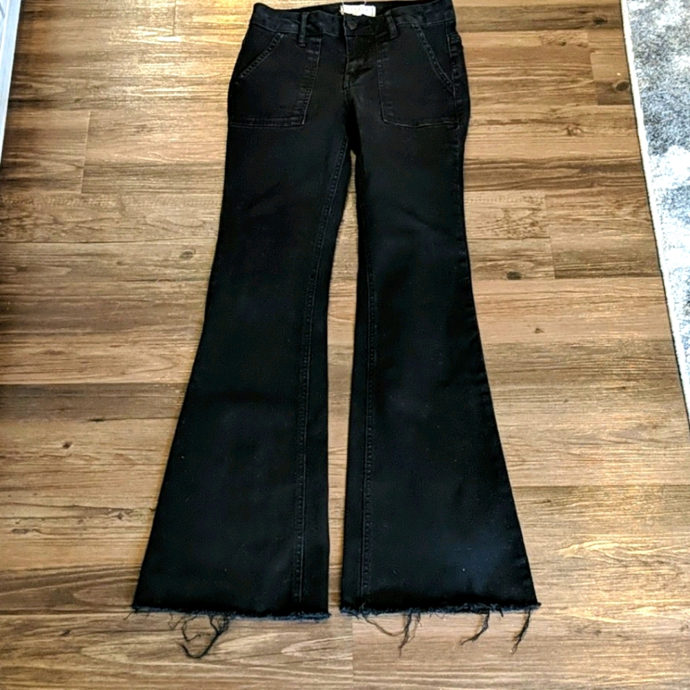 Black flare jeans